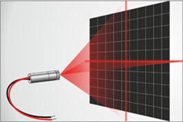 Cross hair laser optics