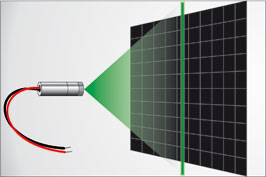 Line laser units with green laser color