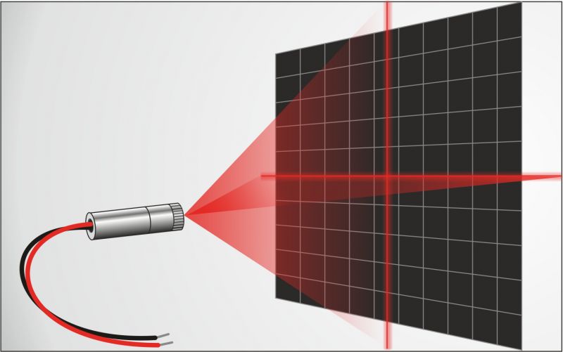 Kreuzlaser Kit ROT 100mW, justierbar, inkl. Halterung