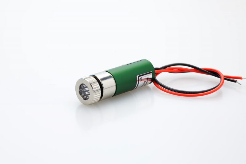 Positioning laser module 5 mW GREEN "Search field", insulated, adjustable focus