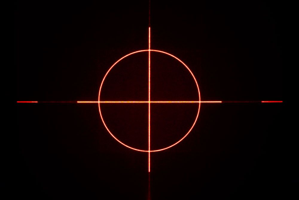 Positioning laser kit 10mW RED "cross hair"