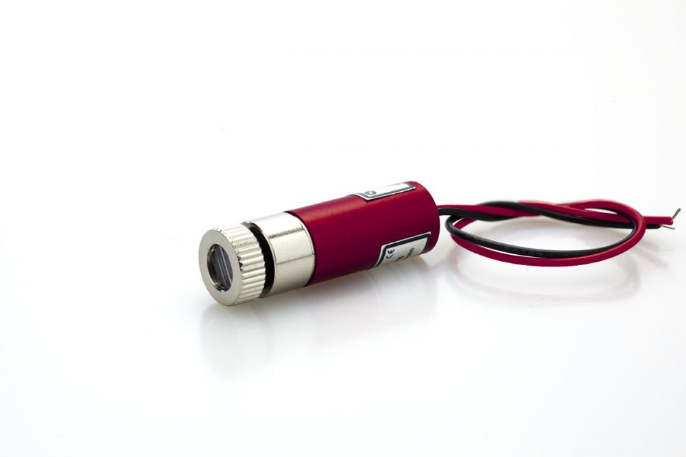 Cross hair laser module BRIGHT RED 100 mW, adjustable focus, insulated