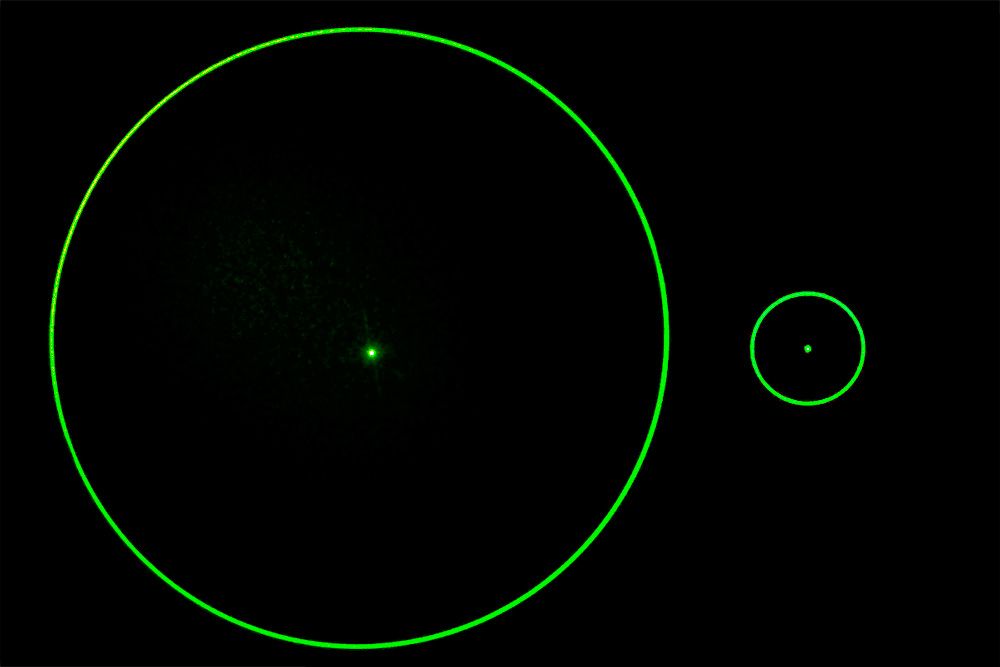 Positioning laser kit 10mW GREEN " circle" - Kopie