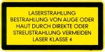 Laser Warnaufkleber Schutzklasse 4