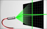 Cross line Laser module GREEN 10mW, adjustable focus, insulated