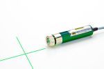 Cross line hybrid laser module 10 mW GREEN, 12 - 30 VDC, adjustable focus, insulated